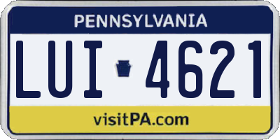 PA license plate LUI4621