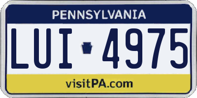 PA license plate LUI4975