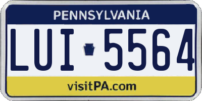 PA license plate LUI5564