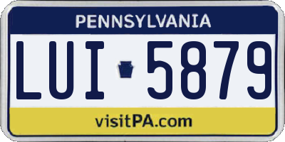 PA license plate LUI5879
