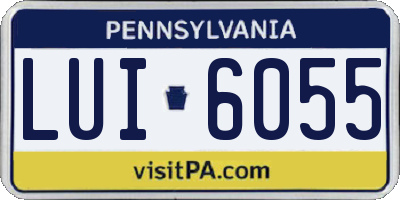 PA license plate LUI6055