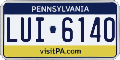 PA license plate LUI6140