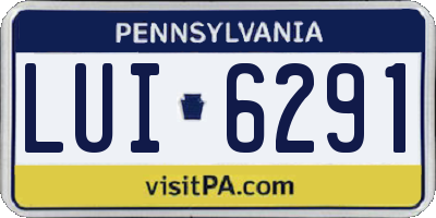 PA license plate LUI6291
