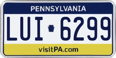 PA license plate LUI6299