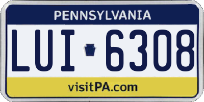 PA license plate LUI6308
