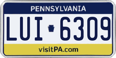 PA license plate LUI6309