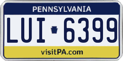 PA license plate LUI6399
