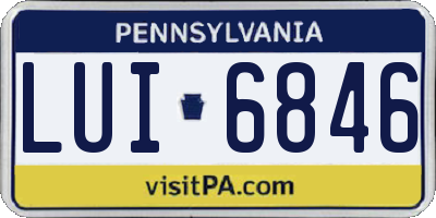 PA license plate LUI6846
