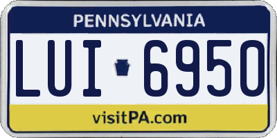 PA license plate LUI6950