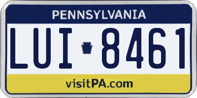 PA license plate LUI8461