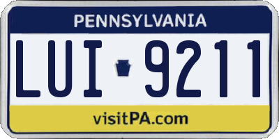 PA license plate LUI9211