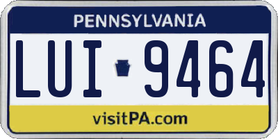 PA license plate LUI9464