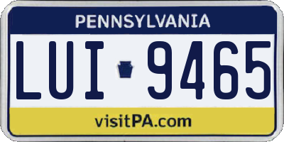 PA license plate LUI9465