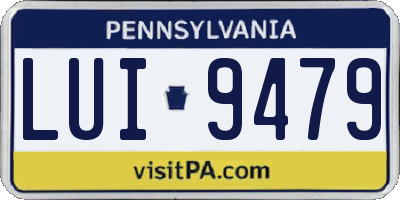 PA license plate LUI9479