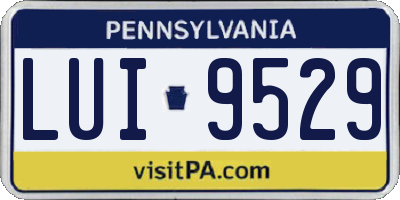 PA license plate LUI9529