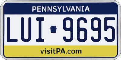 PA license plate LUI9695