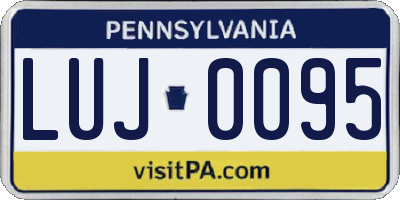 PA license plate LUJ0095