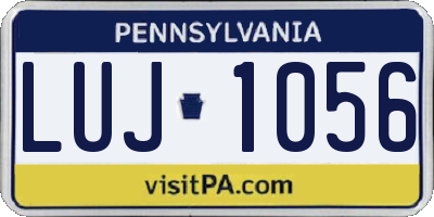 PA license plate LUJ1056
