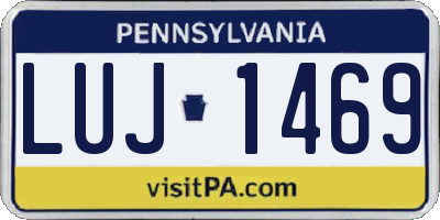 PA license plate LUJ1469