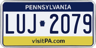 PA license plate LUJ2079