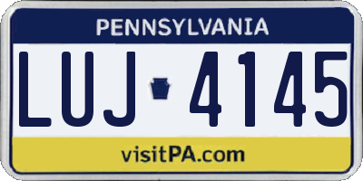 PA license plate LUJ4145