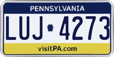 PA license plate LUJ4273