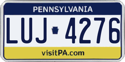 PA license plate LUJ4276