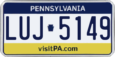 PA license plate LUJ5149