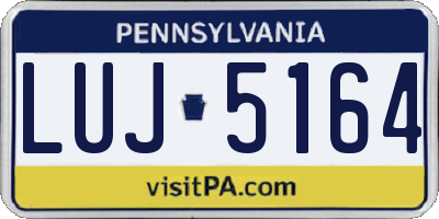 PA license plate LUJ5164