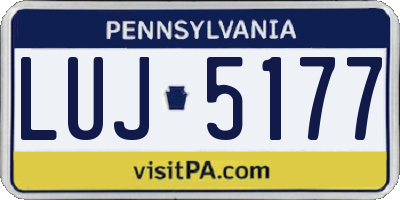 PA license plate LUJ5177
