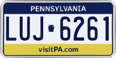 PA license plate LUJ6261