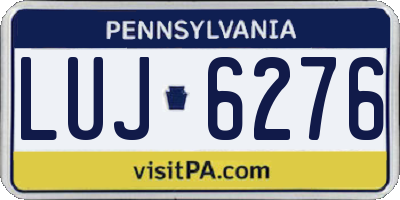 PA license plate LUJ6276