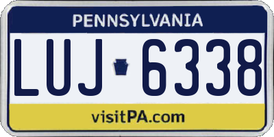 PA license plate LUJ6338