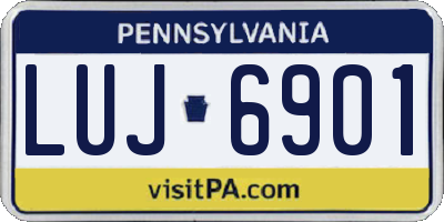 PA license plate LUJ6901