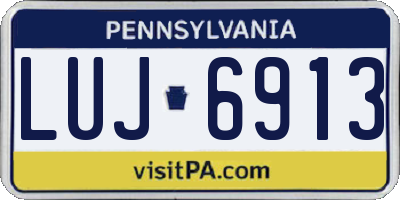 PA license plate LUJ6913