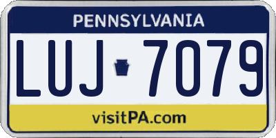 PA license plate LUJ7079