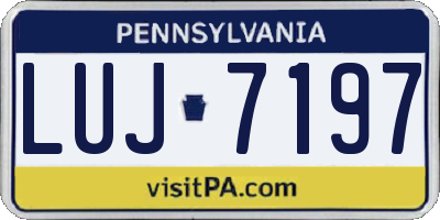 PA license plate LUJ7197