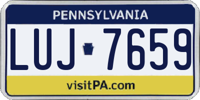 PA license plate LUJ7659