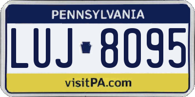 PA license plate LUJ8095