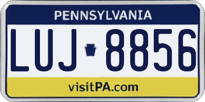 PA license plate LUJ8856