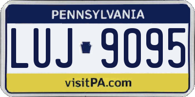 PA license plate LUJ9095