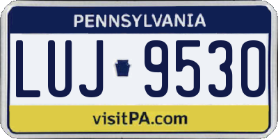 PA license plate LUJ9530