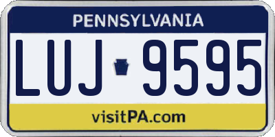 PA license plate LUJ9595