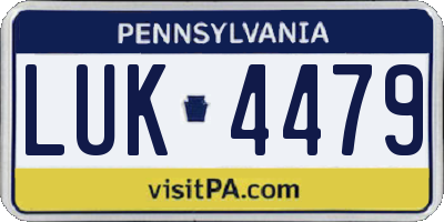 PA license plate LUK4479