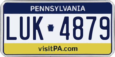 PA license plate LUK4879