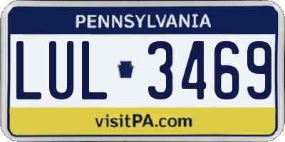 PA license plate LUL3469