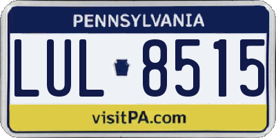 PA license plate LUL8515