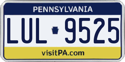 PA license plate LUL9525