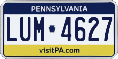 PA license plate LUM4627