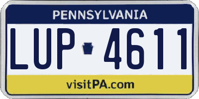 PA license plate LUP4611